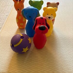 Melissa & Doug Animal Bowling Set - Red, Blue, Yellow, Green, Orange, Purple